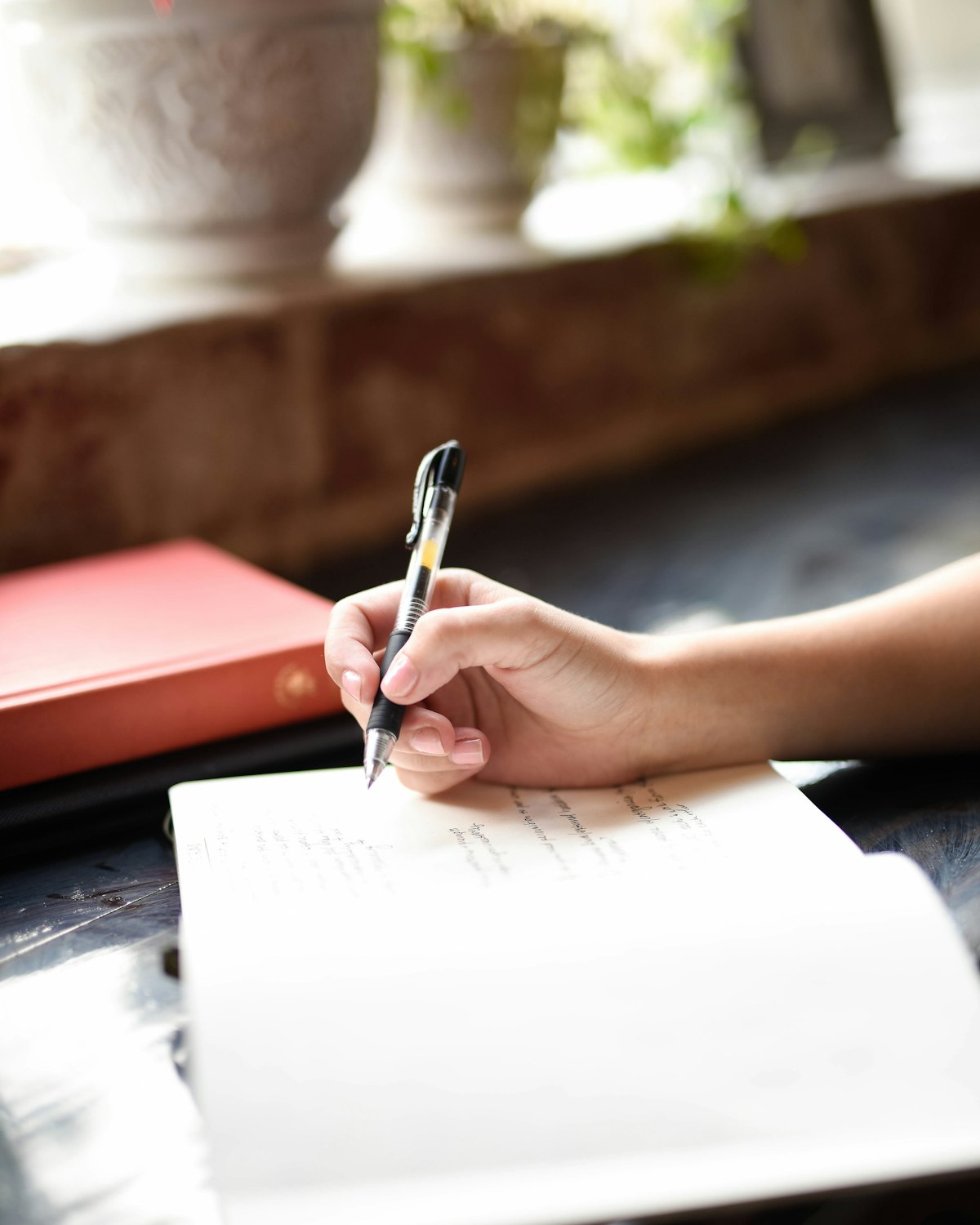 A notebook full of handwritten plans